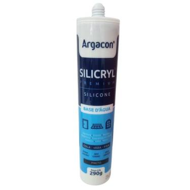Imagem de Silicone Silicryl Preto Base D Água Premium 290g Argacon