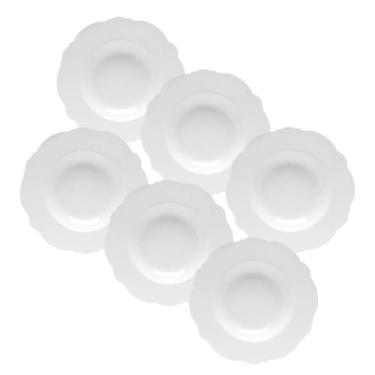 Imagem de 6 Pratos Fundos Wolff Maldivas Branco de Porcelana