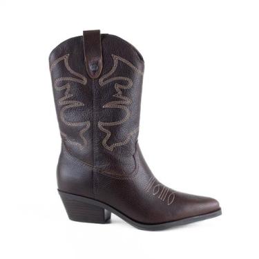 Imagem de Bota Texana Bottero Feminina Couro Legítimo Western Original 347706 Ta
