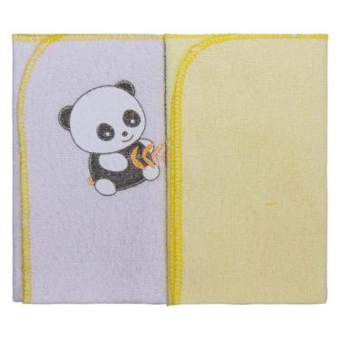 Imagem de Toalha de Boca de Felpa Com Puff e Acabamento em Overlock 29cm x 35cm 