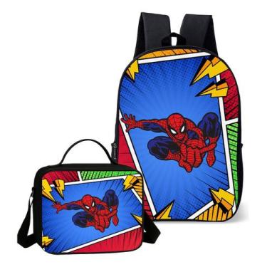 Imagem de Kit Mochila E Lancheira Termica Escolar Tema Heroi Aranha - Use Nerd, 