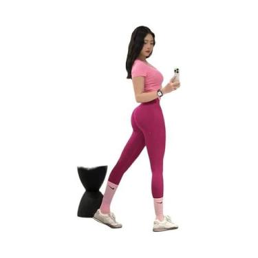 Imagem de Calças de Yoga Seamless de Cintura Alta - Leggings de Secagem Rápida p