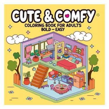 Imagem de Livro para Colorir Coloring Book For Adults Bold Easy Casa - Cute & Comfy