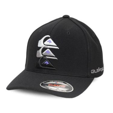 Imagem de Boné Quiksilver Emb Three Logo Black, M, Preto