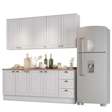 Imagem de Cozinha Americana 4 Peças com Balcão 120cm e Tampo - Móveis Henn