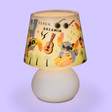 Imagem de Luminária Abajur de Mesa Disney Stitch Tpc para Decoração Infantil com Cabo com Interru...