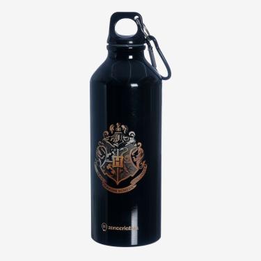 Imagem de Garrafa com Mosquetão Hogwarts - Harry Potter para Beber Água em Alumínio com Capacidad...
