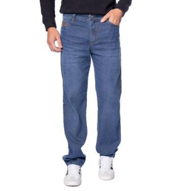 Imagem de Calça Jeans Masculina Max Denim Reta Azul, Azul, 38
