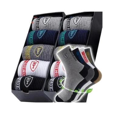 Imagem de Meias atléticas masculinas, tendência esportiva, vintage, moda diverti