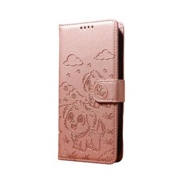 Imagem de Capa De Couro Magnética Para iPhone Com Design De Cachorrinho, Capa Fl
