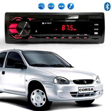 Imagem de Radio Mp3 Som Automotivo Bluetooth Usb Cartão Sd Corsa Todos - E-TECH