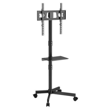 Imagem de Suporte Pedestal Para Tv De 23 A 60 Com Rodinhas Bandeja Preto - Giant