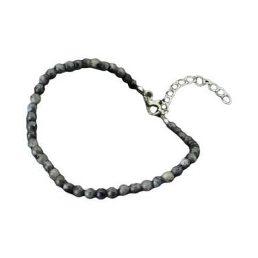 Imagem de Tornozeleira Feminina Boho Com Pedras Naturais 4mm Olho De Tigre E How