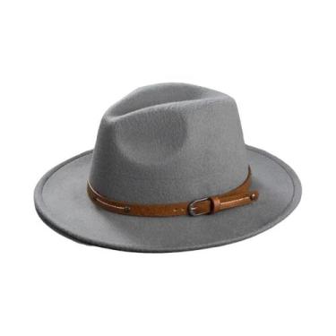 Imagem de Chapéu Fedora De Lã Feminino E Masculino Para Inverno E Outono, Aba Re