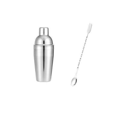Imagem de Coqueteleira Coador e Colher Bailarina Inox Bartender Drink - casa cha