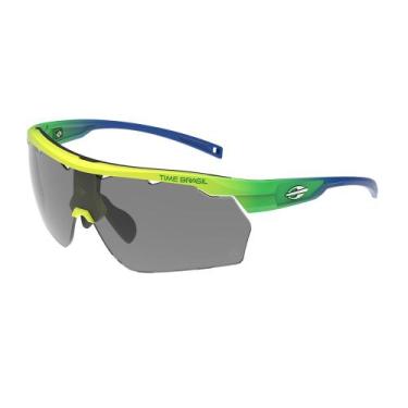 Imagem de Óculos de Sol Mormaii Smash Amarelo Verde e Azul Lente Cinza