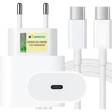 Imagem de Carregador Turbo Tipo C 20W Compatível com iPhone 15, 15 pro, 15 Pro M