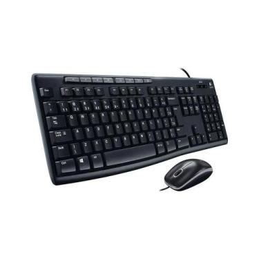 Imagem de Kit Mouse E Teclado Logitech Mk200 Multimidia C/fio Preto - 920-002718