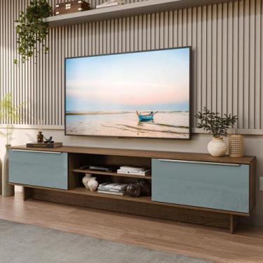 Imagem de Rack para TV até 80 Polegadas 218 cm 2 Portas Lux Madesa, Rustic/Cinza