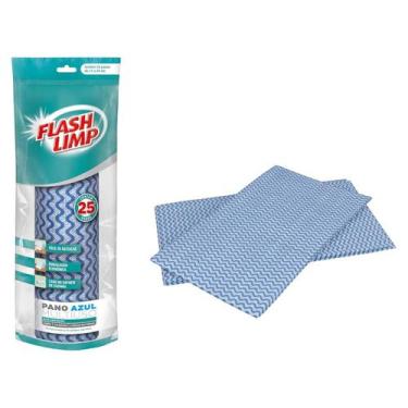 Imagem de Rolo Azul Com 50 Panos Multiuso Faxina Limpeza - variados