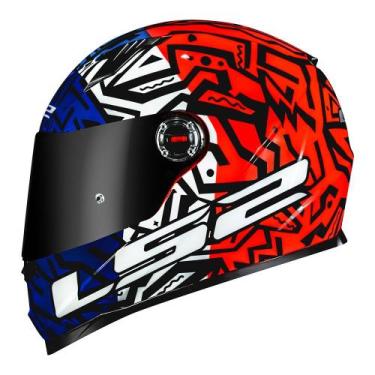 Imagem de Capacete LS2 FF358 Memphis, LARANJA/AZUL, 60