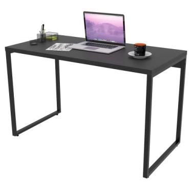 Imagem de Mesa de Escritório Office 120cm Estilo Industrial Prisma Preto Onix - 