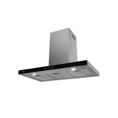 Imagem de Coifa de Parede Fischer Infinity 90cm Inox e Vidro Preto com Exaustor Depurador 220V