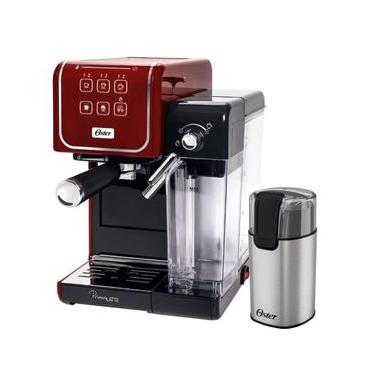 Imagem de Cafeteira Espresso com Moedor Oster Primalatte Touch Red BVSTEM6801R 220V