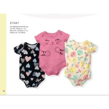 Imagem de kit 3 boddy - ELIAN, Rosa, G