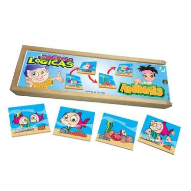 Imagem de Brinquedo Educativo Sequencia Logica Animais em Mdf - Simque