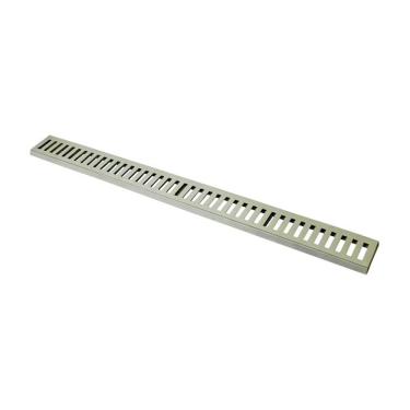 Imagem de Ralo Grelha Linear 3293GDA com Caixilho em Alumínio Bege GDA Industria e Distribuidora de Fundidos 10x100CM