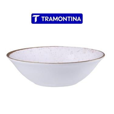 Imagem de Tigela Bowl Rústico Marrom Porcelana Resistente a Micro-ondas e Lava Louças para Servir Saladas e Sobremesas Tramontina