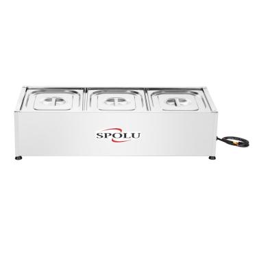 Imagem de Rechaud Buffet Térmico SPL-503 Mantém Alimentos Aquecidos com Controle de Temperatura 18L Aço Inox Spolu
