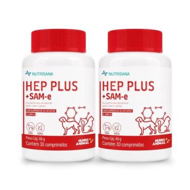 Imagem de Kit 2 Nutrisana Hep + Same 30CP Suplemento Fígado Cão Gato - Mundo Ani