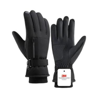 Imagem de Luvas De Ciclismo Masculinas De Inverno Impermeáveis Com Tela Sensível