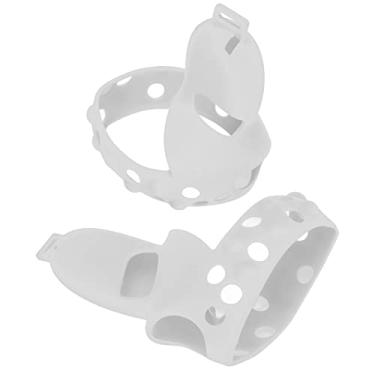 Imagem de Capa protetora da alça do controlador VR, manga protetora de silicone lavável à prova de suor com alça para Quest 2(cinza)