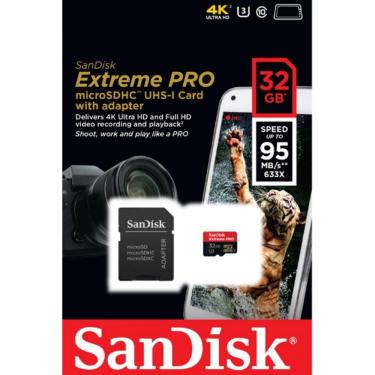 Imagem de Cartão Memória Micro Sandisk Sdhc Uhs-i 32gb Extreme Pro