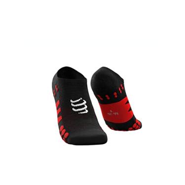 Imagem de Meia de compressão invisível - No Show Socks - COMPRESSPORT (T3, Preto e vermelho)