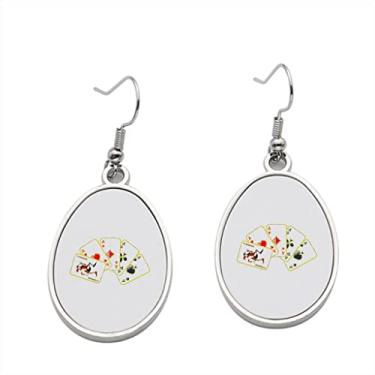 Imagem de Brinco de coringa vetorial – Brincos pendurados para meninas – Presente de festa de aniversário dos namorados, Metal, Sem pedras preciosas