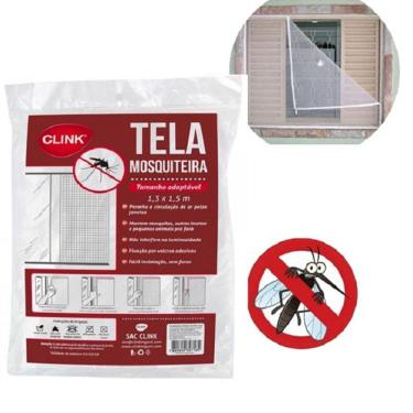 Imagem de Tela Mosquiteira Inseto De Poliester Fita Adesiva Janelas
