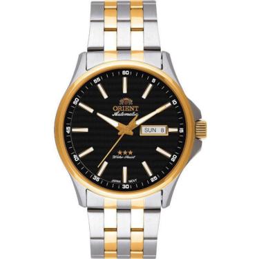 Imagem de Relogio Masculino Orient Prateado Dourado Automatico 469TT043F-P1SK