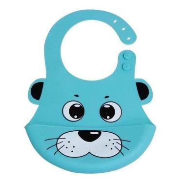 Imagem de Babador De Silicone Foca Azul - Kababy