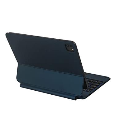 Imagem de HAODEE Para iPad Pro 11 2021 2018 AIR 4 5 2020 2022 Folio Touch Backlit TrackPad Magnetic Smart Wireless Teclado Casos de teclado sem fio (Color : Blue, Size : IPad Pro 11 2021)
