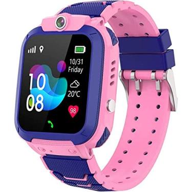 Smartwatch infantil – Câmera de posicionamento inteligente Q12, relógio de  pulso digital à prova d'água para iOS Android, rosa