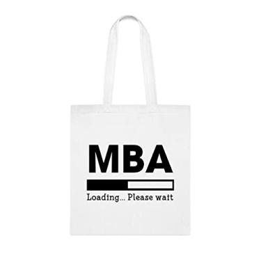 Imagem de Sacola Mba, Mba Tote Presente, Bolsa de Ombro MBA, Bolsas Reutilizáveis MBA, Ideia de Presente de Cesta de Aniversário de Natal, Presente Para Ela, Presente Para Ele, Bolsa Feminina, Branco