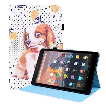 Imagem de YUNCHAO Caixa de telefone Para Amazon Fire HD 10 2019 Pattern Animal Horizontal Flip Caixa De Couro Com Holder & Card Slots & Follow Frame & Sleep/Wake-up Função capa para celular