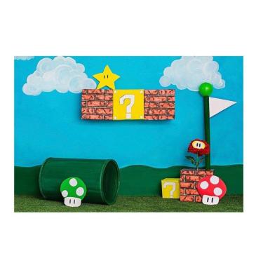 Imagem de Fundo Fotográfico Newborn Super Mario 2,6X1,7 Ffm-018