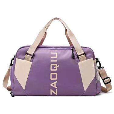 Imagem de Bolsa Mala Feminina Academia Esportiva Viagem, Bolsa esportiva de viagem, ideal Para Suas Viagens, Banhos De Piscina, Praia, Academia, roxo