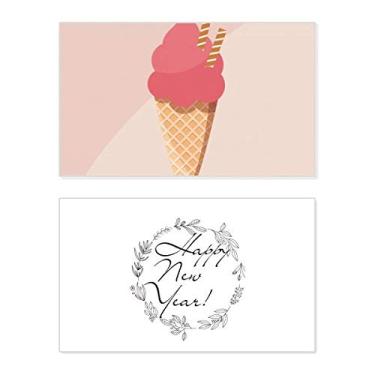 Imagem de Biscuits Egg Cone Red Ice Cream Festival Cartão de felicitações Mensagem Presente