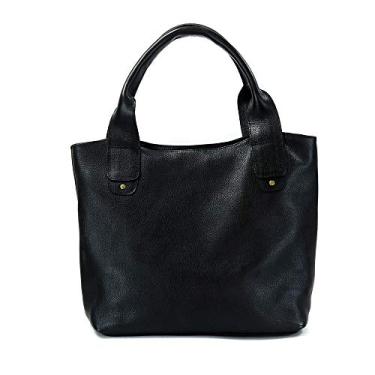 Imagem de Bolsa Preta Feminina de Couro